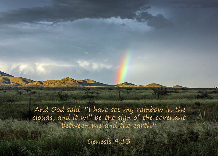 Arizona Greeting Card featuring the photograph God's Covenant to the Earth by Lon Dittrick