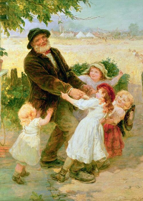 Quaint Greeting Card featuring the painting Going to the Fair by Frederick Morgan