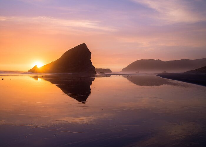 Oregon Greeting Card featuring the photograph Gold Beach by Dustin LeFevre