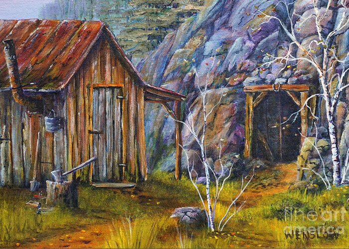 Landscape Greeting Card featuring the painting Gold Rush by Wayne Enslow