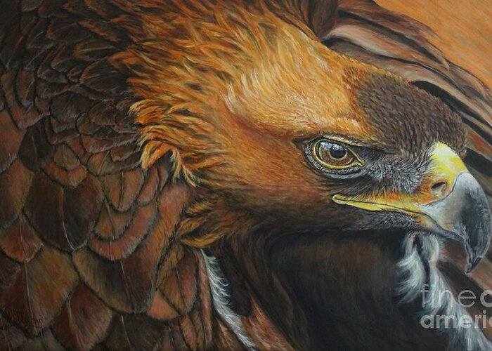 Eagle Greeting Card featuring the painting Golden Eagle by Bob Williams