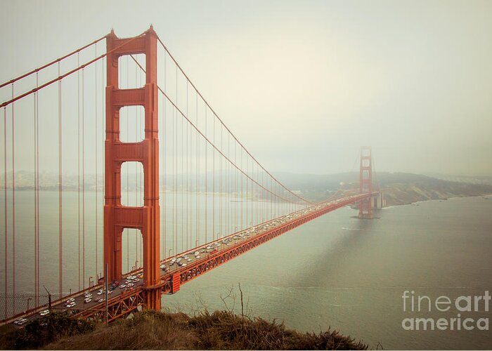 Golden Gate Greeting Card featuring the photograph Golden Gate Bridge by Ana V Ramirez
