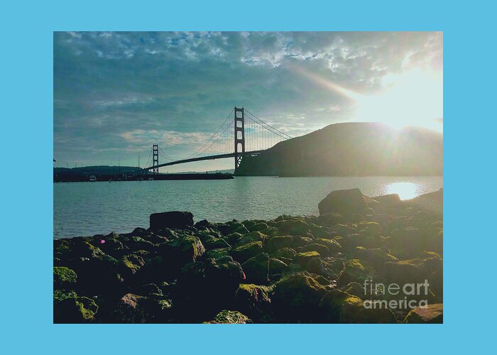 Golden Gate Bridge Greeting Card featuring the photograph Golden Gate Bridge December Morning by Artist Linda Marie