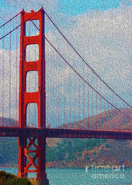500 Views Greeting Card featuring the photograph Golden Gate Bridge by Jenny Revitz Soper