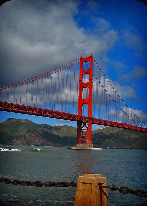 Golden Gate Bridge Greeting Card featuring the photograph Golden Gate Bridge by Kim Pascu