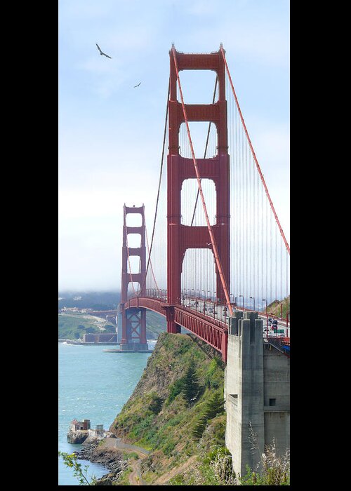 Landmarks Greeting Card featuring the photograph Golden Gate Bridge by Mike McGlothlen