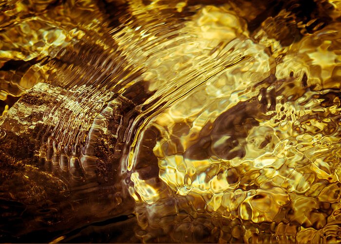Water Greeting Card featuring the photograph Golden Ripples by Robert McKay Jones