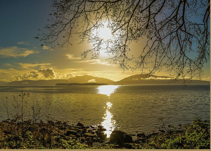 Sunset Greeting Card featuring the photograph Golden Sunset by David Kirby