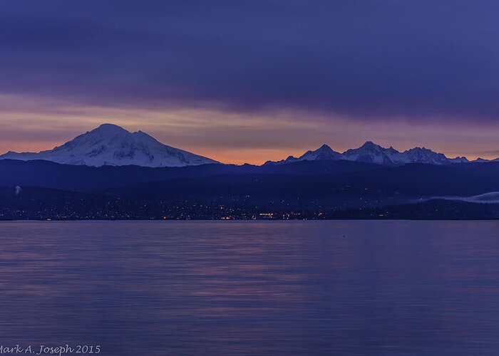 Sunrise Greeting Card featuring the photograph Good Morning Mt. Baker by Mark Joseph