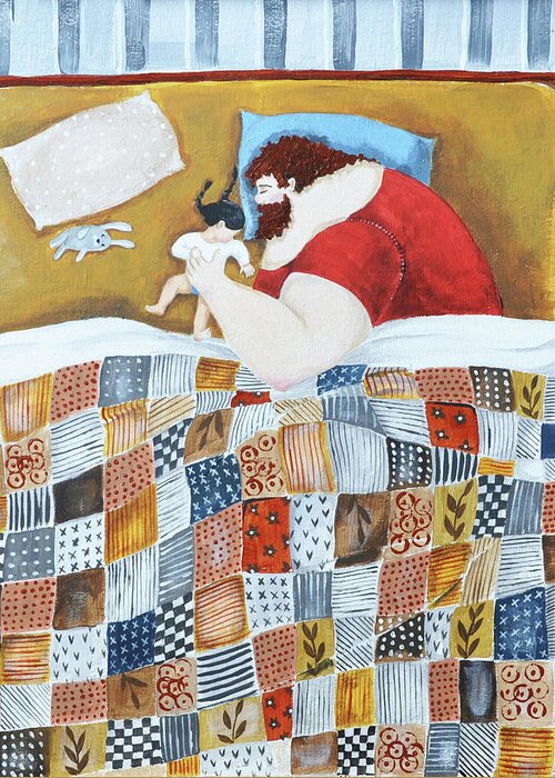 Soosh Greeting Card featuring the painting Good Night by Soosh