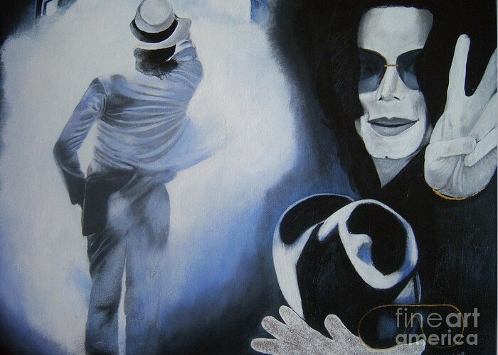Painting Greeting Card featuring the painting Goodbye Mr. Jackson by Michelle Brantley