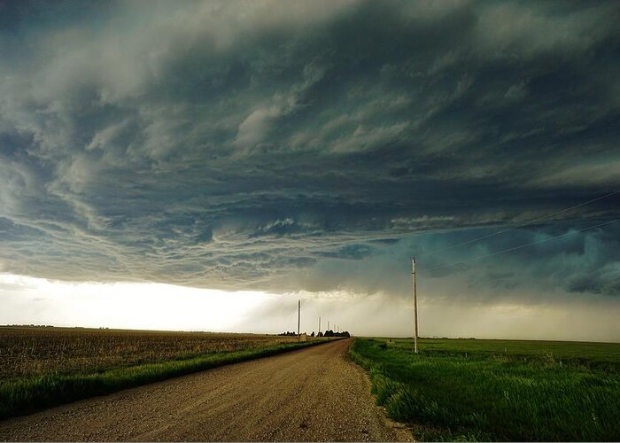 Storm Greeting Card featuring the photograph Goodland KS Supercell by Ed Sweeney