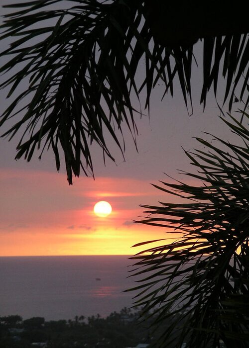 Sunsets Greeting Card featuring the photograph Goodnight - First in a Series of Four by Karen Nicholson