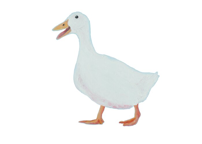 Goose Greeting Card featuring the painting Goose named Audrey by Jan Matson