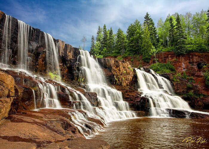 Minnesota Greeting Card featuring the photograph Gooseberry Falls by Rikk Flohr