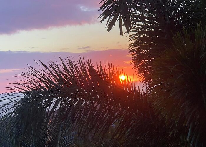Sunsets Greeting Card featuring the photograph Gorgeous Hawaiian Sunset by Karen Nicholson