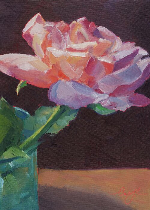 Art Greeting Card featuring the painting Graceful by Caryl Pomales