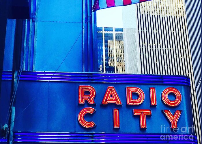 Radio City Greeting Card featuring the photograph Grand by Beth Saffer