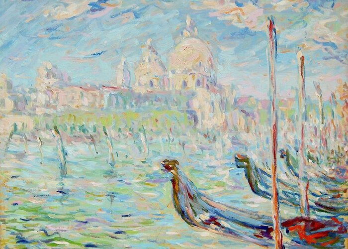 Pierre Van Dijk Greeting Card featuring the painting Grand Canal VENICE by Pierre Dijk