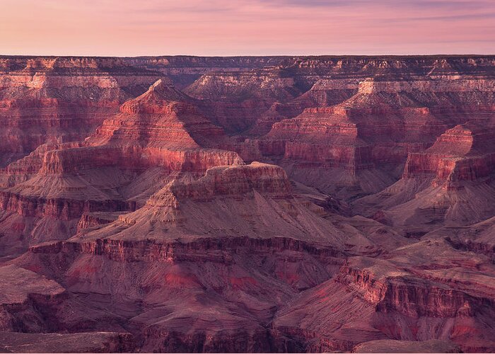 Grand Canyon National Park Greeting Card featuring the photograph Grand Canyon Dusk 2 by Greg Nyquist