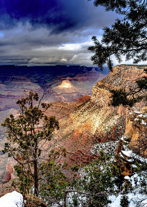 Clearing Greeting Card featuring the photograph Grand Canyon in Winter by Jim DeLillo