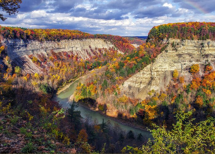 Letchworth State Park Greeting Card featuring the photograph Grand Canyon Of The East by Mark Papke