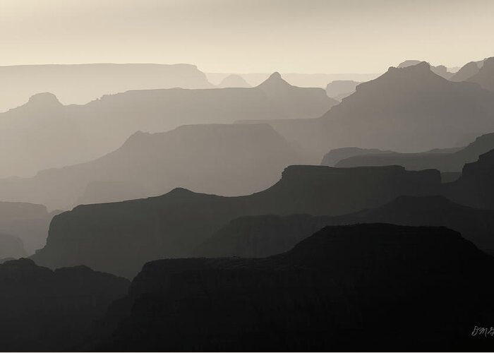 Grand Canyon Greeting Card featuring the photograph Grand Canyon V Toned by David Gordon