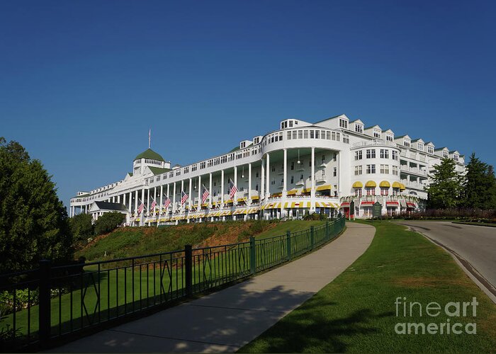 Grand Hotel Greeting Card featuring the photograph Grand Hotel Mackinac Island 2 by Rachel Cohen