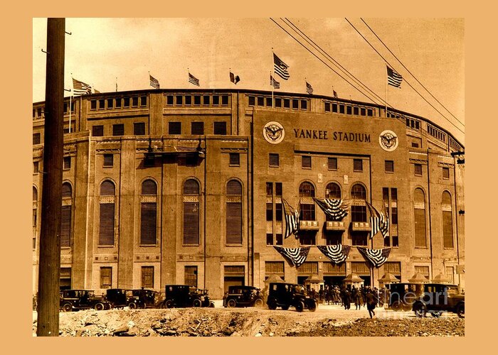 Grand Opening of Old Yankee Stadium April 18 1923 Greeting Card by Peter  Ogden