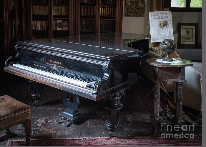 Grand Greeting Card featuring the photograph Grand Piano, Ninfa, Rome Italy by Perry Rodriguez