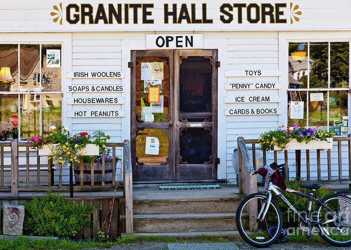 Bristol Greeting Card featuring the photograph Granite Hall Store by Susan Cole Kelly