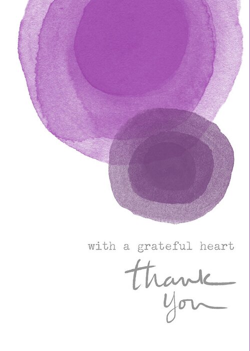 Gratitude Greeting Card featuring the mixed media Grateful Heart Thank You- Art by Linda Woods by Linda Woods