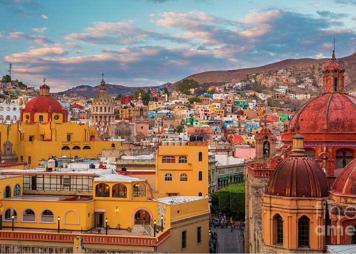 America Greeting Card featuring the photograph Guanajuato City Panorama by Inge Johnsson