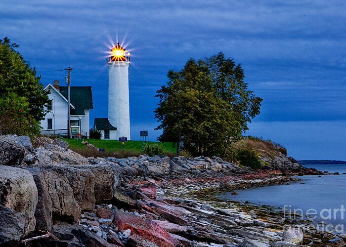 Lighthouse Greeting Card featuring the photograph Guiding Light by Rod Best