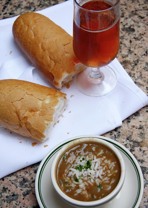 New Orleans Greeting Card featuring the photograph Gumbo Lunch by KG Thienemann