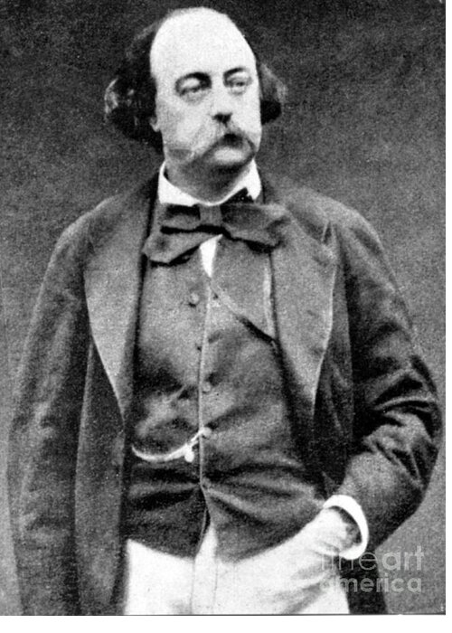 Literature Greeting Card featuring the photograph Gustave Flaubert, French Author by Science Source