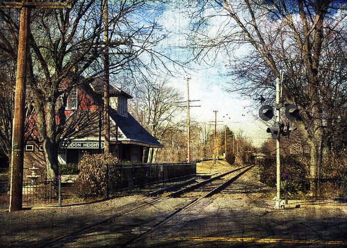 Train Station Greeting Card featuring the photograph Haddon Heights Train Station by John Rivera