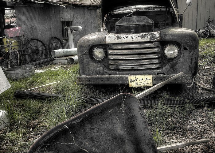 Truck Greeting Card featuring the photograph Haint For Sale by Mike Eingle