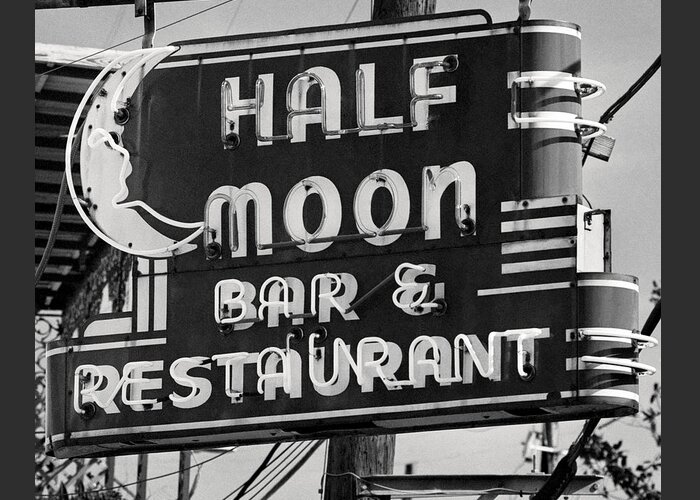 Half Moon Bar Sign, Neon Lights, Old Bar Signs - New