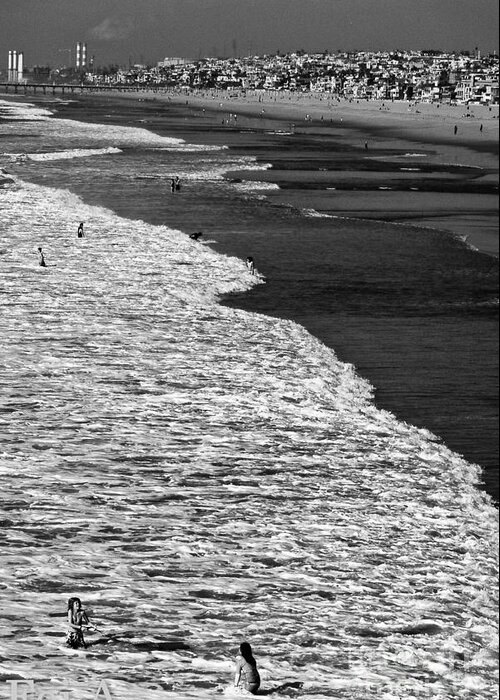 Beach Greeting Card featuring the photograph Half Ocean Half Beach Half of the Half City by Fei A