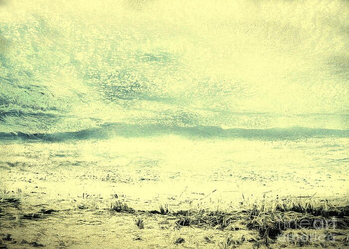 Digital Altered Photo Greeting Card featuring the digital art Hallucination on a Beach by Tim Richards