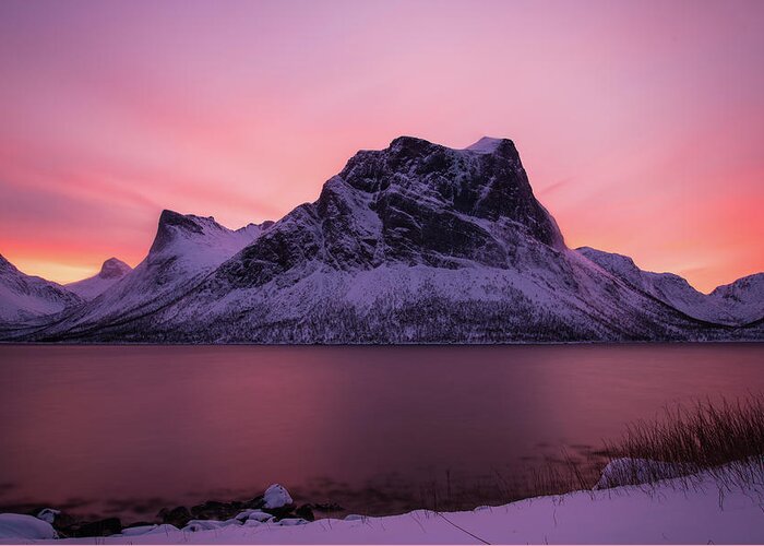 Norway Greeting Card featuring the photograph Halo in Pink by Alex Lapidus