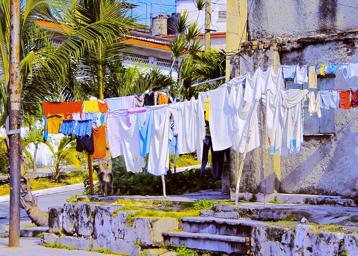 Laundry Greeting Card featuring the photograph Hanging Out by Dominic Piperata