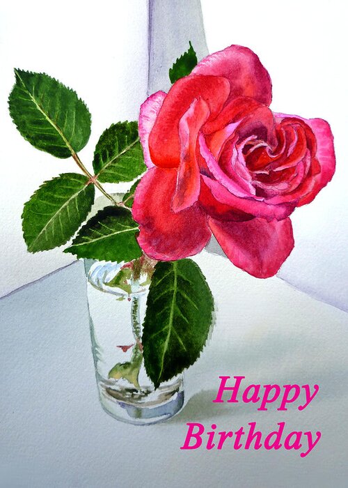 happy birth day images with rose