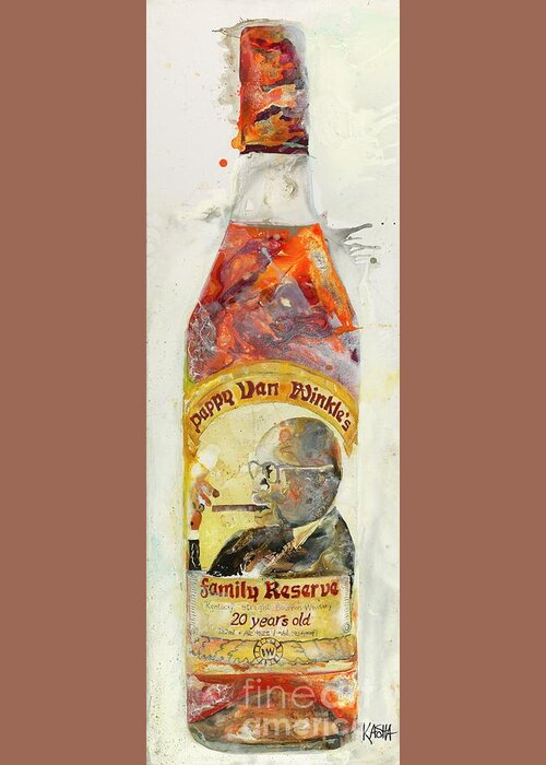 Whisky Greeting Card featuring the painting Happy Pappy by Kasha Ritter