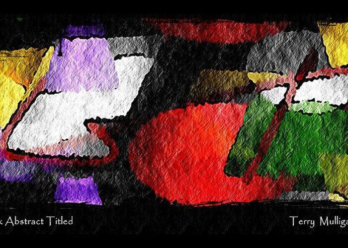 Hard Greeting Card featuring the digital art Hard Rock Abstract Titled by Terry Mulligan