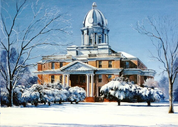 Hardin County Greeting Card featuring the painting Hardin County Courthouse by Randy Welborn
