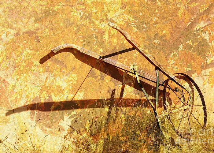  Greeting Card featuring the photograph Harvest Plow by Barbara Milton