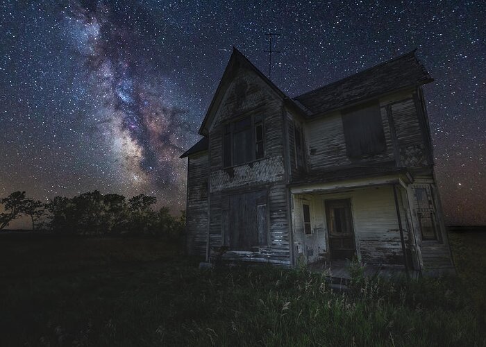 #homegroen Photography Greeting Card featuring the photograph Haunted on the Prairie by Aaron J Groen