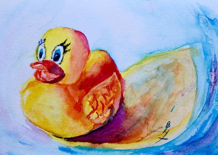 Have A Quacking Good Time Greeting Card featuring the painting Have A Quacking Good Time by Beverley Harper Tinsley